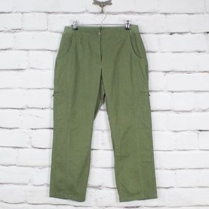 LL Bean Classic Fit Green Pants Size 14 Petite